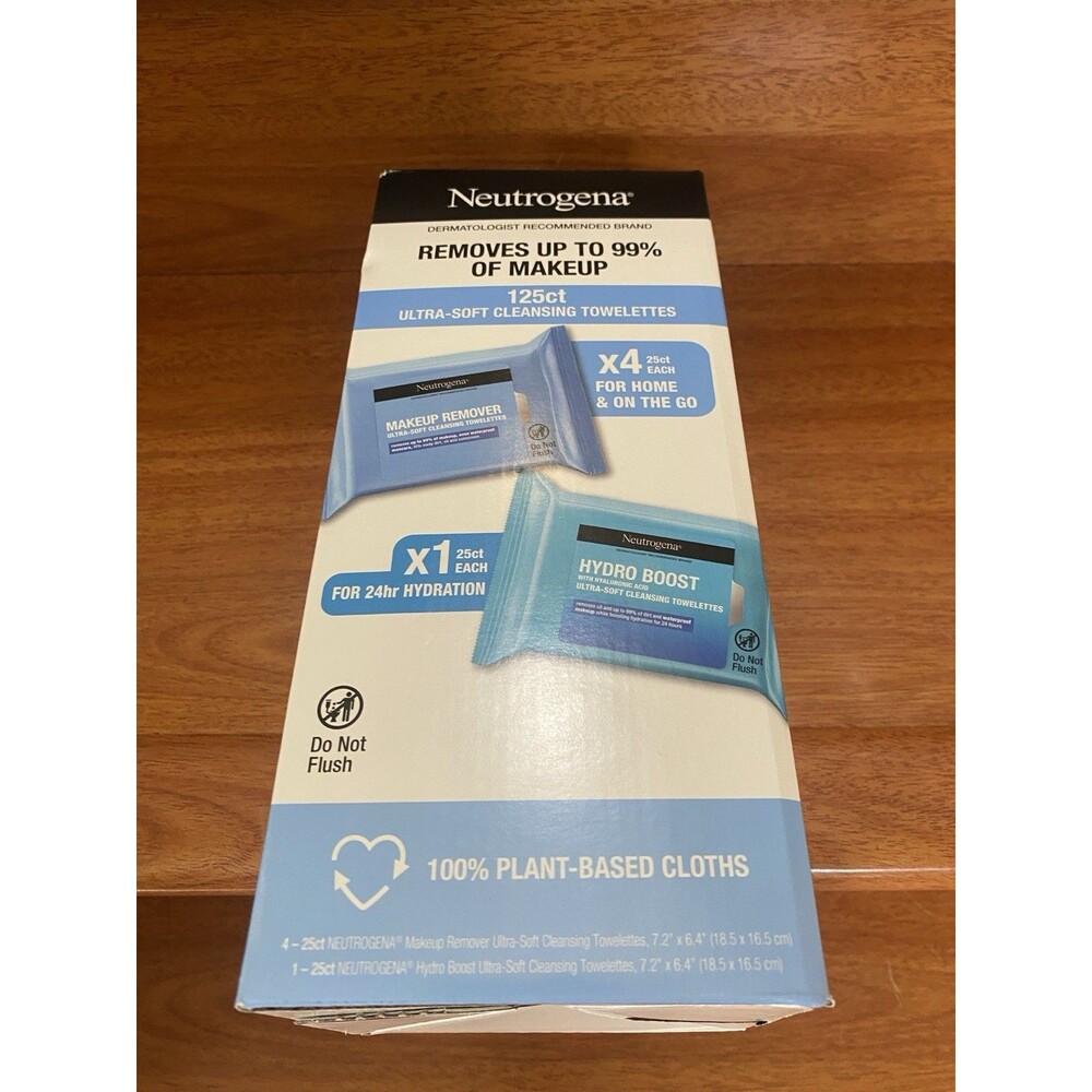 Neutrogena Makeup Remover Wipes, 125-count Cleansing Towelettes, Variety Pack